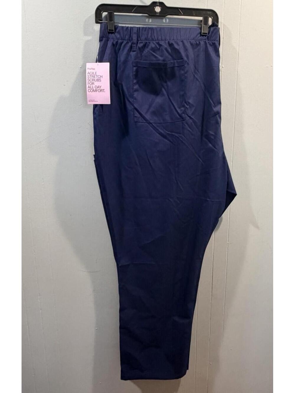 New Landau ProFlex Mens Zip Fly Cargo Pants Size 5XL Regular Navy Nurse Uniform